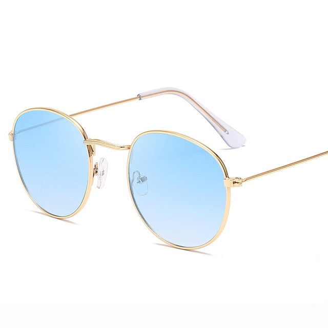 LeonLion Round Retro Sunglasses Women Luxury Brand Glasses for Women/Men Small Sunglasses Women Mirror Oculos De Sol Gafas UV400