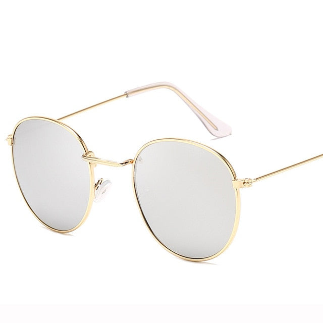 LeonLion Round Retro Sunglasses Women Luxury Brand Glasses for Women/Men Small Sunglasses Women Mirror Oculos De Sol Gafas UV400