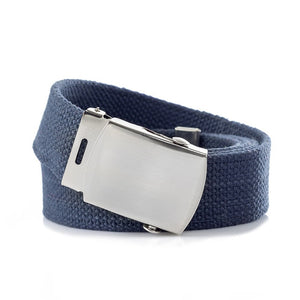 New Japan High Quality Canvas Belt Men And Women Jeans Belt Top Casual Luxury Strap 3 Colors 130cm Long Metal Buckle Belts