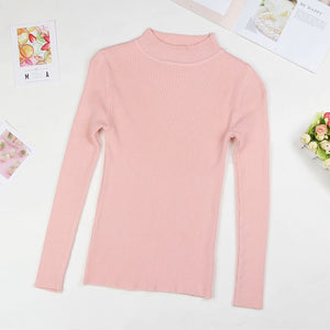 BEFORW 2019 New High Quality Fall Turtleneck Sweaters Women Solid Color Long Sleeve Sweaters Winter Knitted Casual Pullovers Top