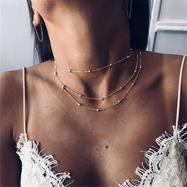 Ahmed Simple Star & Moon Pendant Necklace For Women New Bijoux Maxi Statement Necklaces Collier Fashion Jewelry