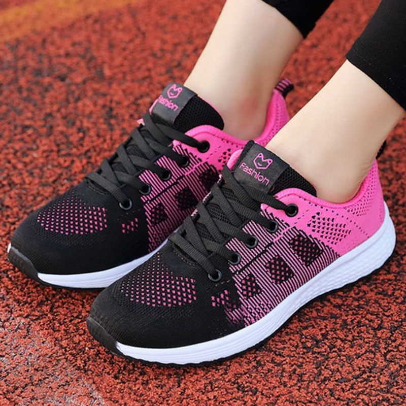 Women Casual Shoes Fashion  White Vulcanized Shoes Breathable Walking Mesh Sneakers Women Shoes Chunky Sneakers Tenis Feminino