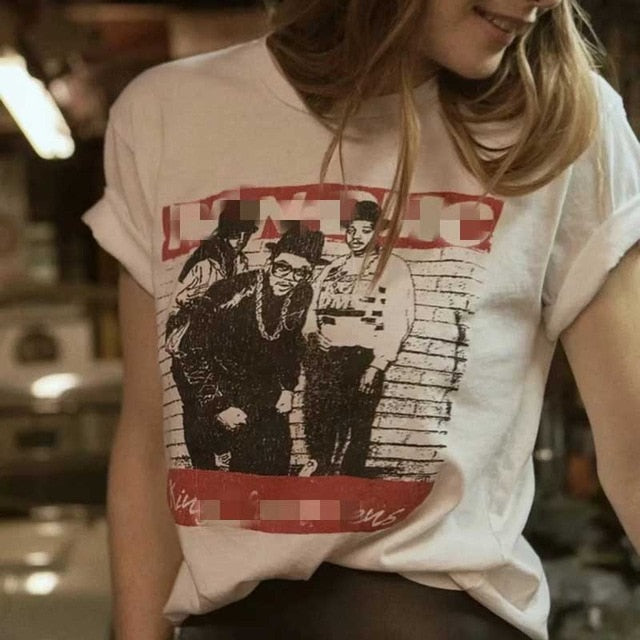 Boho inspired vintage rock and roll t shirts for women gray O-neck summer t shirt casual graphic tee women new women tops 2020