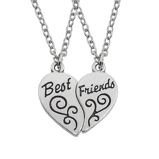 I Love You Best Friends Couple Necklace Jewelry Puzzle BFF Key Lock Tai Chi Heart Pendants Necklaces For Women Men Gift Collier