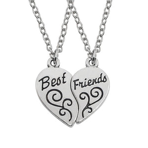 I Love You Best Friends Couple Necklace Jewelry Puzzle BFF Key Lock Tai Chi Heart Pendants Necklaces For Women Men Gift Collier