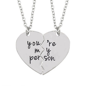 I Love You Best Friends Couple Necklace Jewelry Puzzle BFF Key Lock Tai Chi Heart Pendants Necklaces For Women Men Gift Collier