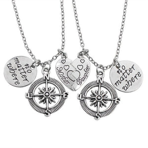 I Love You Best Friends Couple Necklace Jewelry Puzzle BFF Key Lock Tai Chi Heart Pendants Necklaces For Women Men Gift Collier