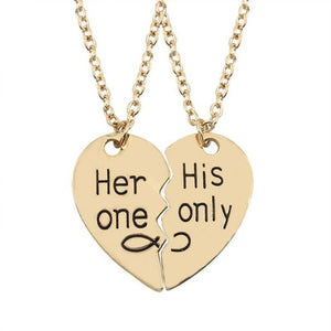 I Love You Best Friends Couple Necklace Jewelry Puzzle BFF Key Lock Tai Chi Heart Pendants Necklaces For Women Men Gift Collier