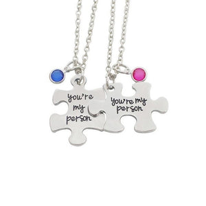 I Love You Best Friends Couple Necklace Jewelry Puzzle BFF Key Lock Tai Chi Heart Pendants Necklaces For Women Men Gift Collier