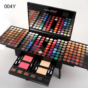 Miss Rose Long Lasting Waterproof Shimmer Makeup Kit Glitter Matte Soft Eyeshadow Palette Set Women Makeup 180 Colors Multicolor