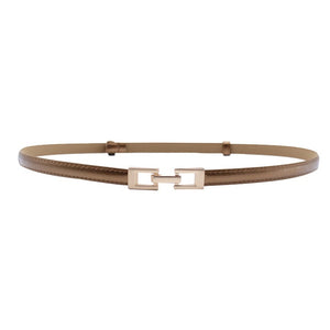 Elastic Women Belts Strap Thin Skinny Ladies Dress Waist Belt Leather Gold Buckle Female Red Belts ceinture femme pasek damski