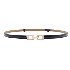 Elastic Women Belts Strap Thin Skinny Ladies Dress Waist Belt Leather Gold Buckle Female Red Belts ceinture femme pasek damski