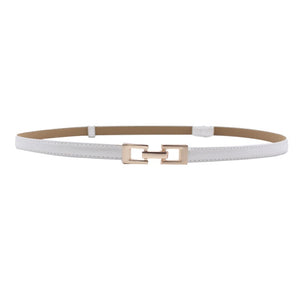 Elastic Women Belts Strap Thin Skinny Ladies Dress Waist Belt Leather Gold Buckle Female Red Belts ceinture femme pasek damski