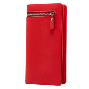 Wallet Female PU Leather Wallet Women's clutch Leisure Purse Red Pink Style Women Wallets Long Coin Purse Card Holders Carteras