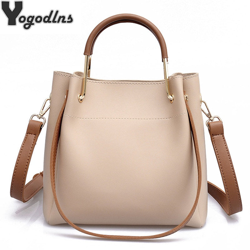 Simple Bucket Bag Women Leisure Single Shoulder Bags for Female Top-Handle Hand Totes High Quality Crossbody Bags Pack Purse