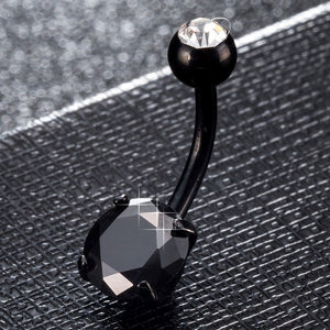 New Summer Style Umbilical Nails Navel Body Piercing Stainless Steel Crystal Belly Button Ring For Women Jewelry