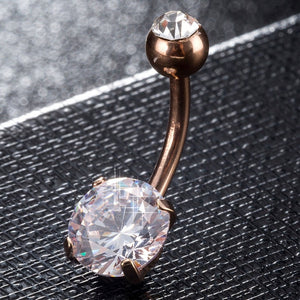 New Summer Style Umbilical Nails Navel Body Piercing Stainless Steel Crystal Belly Button Ring For Women Jewelry