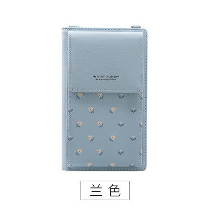 2019 New Women Casual Wallet Brand Cell Phone Wallet Big Card Holders Wallet Handbag Purse Clutch Messenger Shoulder Straps Bag