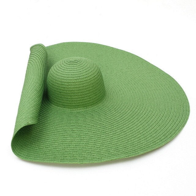 GEMVIE Oversized Straw Hat For Women Wide Brim Summer Sun Hat Packable Large Paper Beach Hat 2020 New Fashion