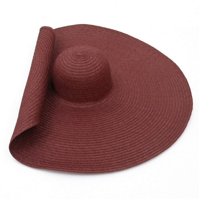 GEMVIE Oversized Straw Hat For Women Wide Brim Summer Sun Hat Packable Large Paper Beach Hat 2020 New Fashion