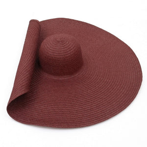 GEMVIE Oversized Straw Hat For Women Wide Brim Summer Sun Hat Packable Large Paper Beach Hat 2020 New Fashion