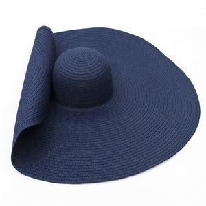 GEMVIE Oversized Straw Hat For Women Wide Brim Summer Sun Hat Packable Large Paper Beach Hat 2020 New Fashion