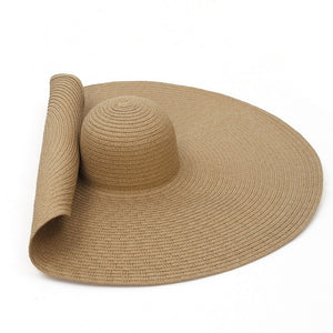 GEMVIE Oversized Straw Hat For Women Wide Brim Summer Sun Hat Packable Large Paper Beach Hat 2020 New Fashion