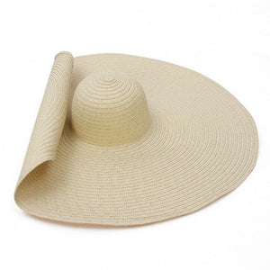 GEMVIE Oversized Straw Hat For Women Wide Brim Summer Sun Hat Packable Large Paper Beach Hat 2020 New Fashion