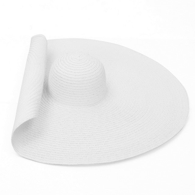 GEMVIE Oversized Straw Hat For Women Wide Brim Summer Sun Hat Packable Large Paper Beach Hat 2020 New Fashion