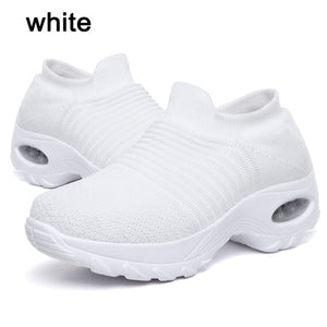 Fashion Women Lightweight Sneakers Running Shoes Outdoor Sports Shoes Breathable Mesh Comfort Running Shoes Air Cushion Lace Up