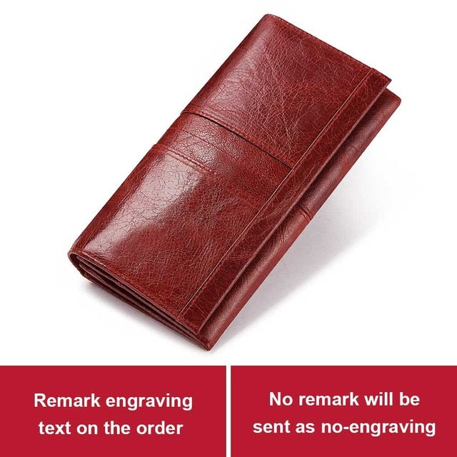 GZCZ RFID Leather Women Clutch Wallet Fashion Long Style Female Coin Purse Portomonee Clamp For Phone Bag Ladies Handy Purse