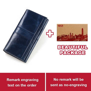 GZCZ RFID Leather Women Clutch Wallet Fashion Long Style Female Coin Purse Portomonee Clamp For Phone Bag Ladies Handy Purse