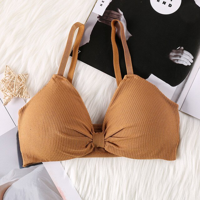 CHRLEISURE French Thread Women Bra Soft Sexy Underwear Women Gather Sweet Elastic Force Bras For Women