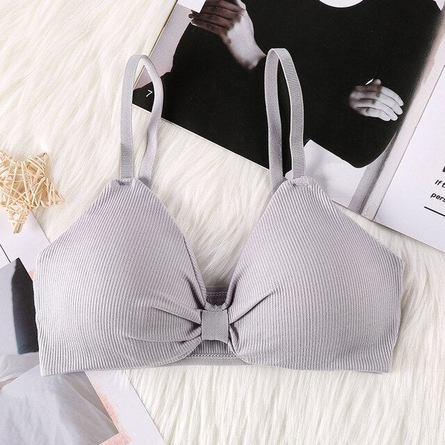 CHRLEISURE French Thread Women Bra Soft Sexy Underwear Women Gather Sweet Elastic Force Bras For Women