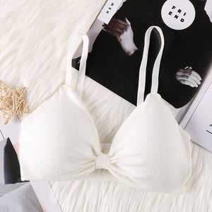 CHRLEISURE French Thread Women Bra Soft Sexy Underwear Women Gather Sweet Elastic Force Bras For Women