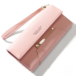 Forever Young Wristlet Clutch Wallet Women Many Departments Female Wallet Zipper Designer Ladies Purse Handbag Cell Phone Pocket