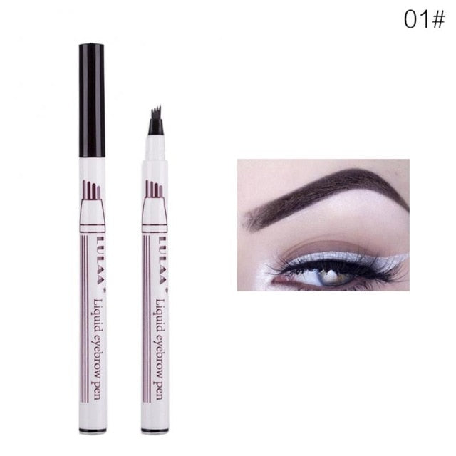 4 Head Eye Brow Tattoo Dye Tint Pen Liquid Eyebrow Pencil Women Makeup Sketch Waterproof Brown Liner Long Lasting Eyebrow TSLM1