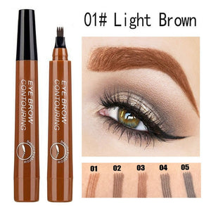 4 Head Eye Brow Tattoo Dye Tint Pen Liquid Eyebrow Pencil Women Makeup Sketch Waterproof Brown Liner Long Lasting Eyebrow TSLM1