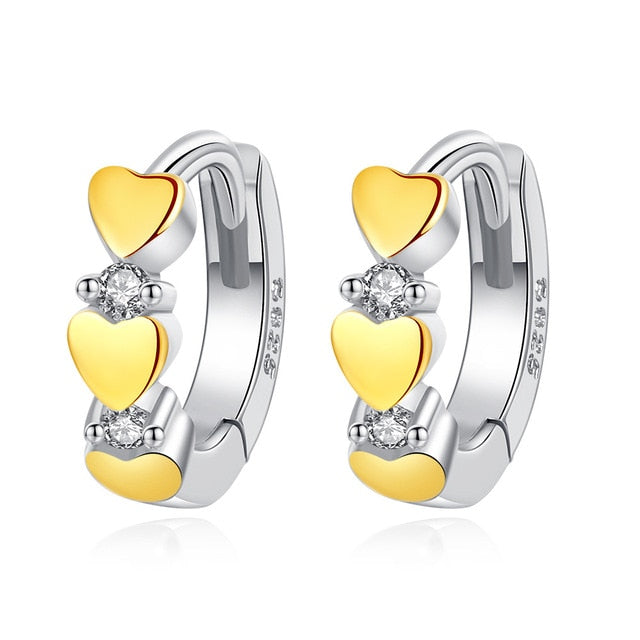 Fanqieliu Sterling 925 Silver Earrings Natural Crystal Small Flower Hoop Earrings For Woman FQL3235