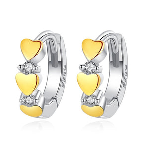 Fanqieliu Sterling 925 Silver Earrings Natural Crystal Small Flower Hoop Earrings For Woman FQL3235
