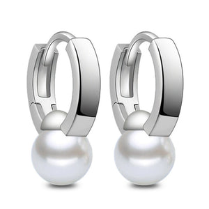Fanqieliu Sterling 925 Silver Earrings Natural Crystal Small Flower Hoop Earrings For Woman FQL3235