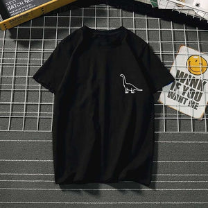 NEW2019 small dinosaur print women T shirt o-neck summer  Ladies female tops tee Funny pink white kawaii tshirt women clothes