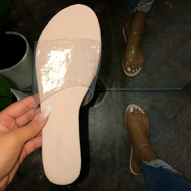 New Women Slippers Slides Jelly Shoes Outdoors Shoes Female Sexy Summer Slippers Beach Shoes 2020 Female Footwear