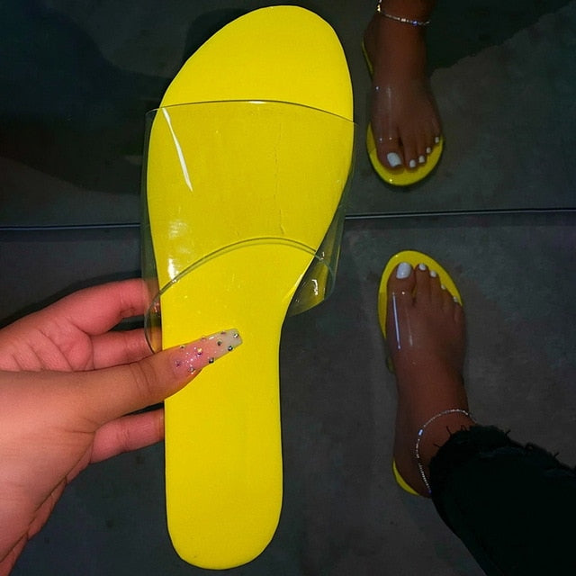 New Women Slippers Slides Jelly Shoes Outdoors Shoes Female Sexy Summer Slippers Beach Shoes 2020 Female Footwear