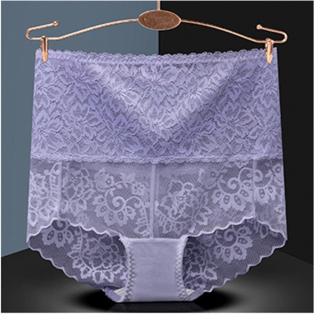 High Waist Panties Women Underwear Sexy Lace Panties Bodyshaper Female Underpants Floral Briefs Tall Waist Lingerie Dropshipping