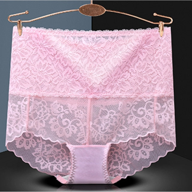 High Waist Panties Women Underwear Sexy Lace Panties Bodyshaper Female Underpants Floral Briefs Tall Waist Lingerie Dropshipping