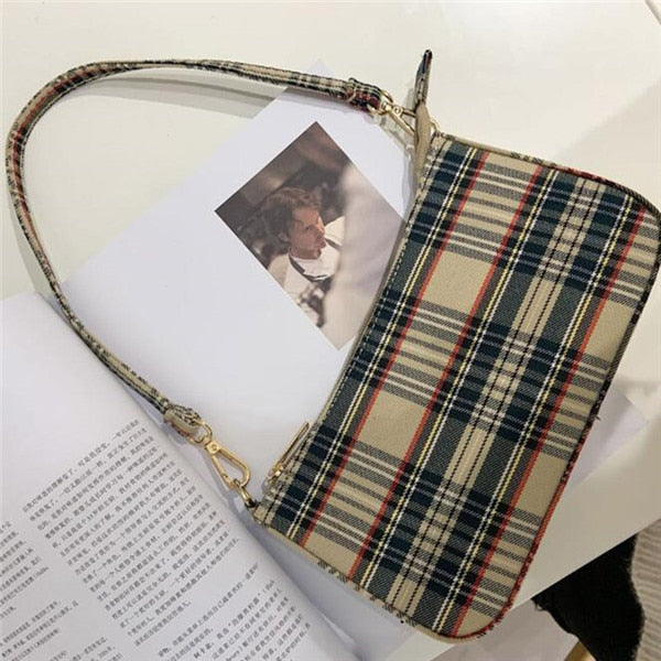 Gusure 2020 hot sale vintage retro bags designer ladies hand bag French plaid red bag woman elegant bolsa feminina shoulder bag