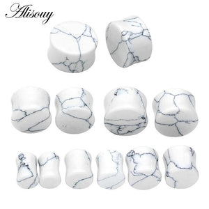 1PC Stone Ear Plugs Gauges Earrings Women Men Ear Plug Flesh Tunnel Piercing Expander Ear Stretcher Body Piercing Jewelry