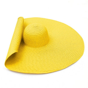 GEMVIE Oversized Straw Hat For Women Wide Brim Summer Sun Hat Packable Large Paper Beach Hat 2020 New Fashion
