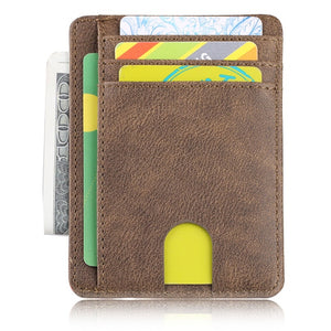 KUDIAN BEAR Rfid Men Wallet Small Leather Credit Card Holder Business Male Mini Wallets Purse Women Porta Tarjetas BID251 PM49